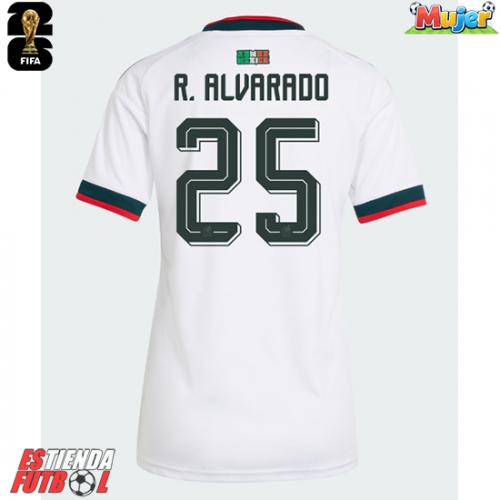 México Roberto Alvarado #25 Segunda Equipación Mujer Mundial 2026 Manga Corta